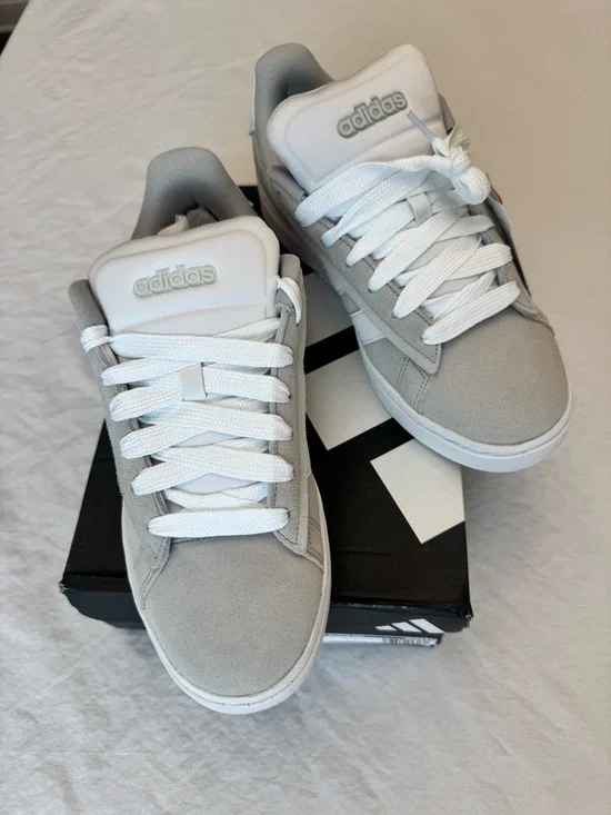 Adidas Grand Court Alpha Shoes - Light Gray and White - Picture 3 of 8